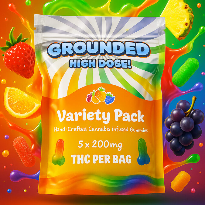 Grounded High Dose Cocks | Variety Pack (1000Mg Gummies) 1 grounded high dose cocks | variety pack (1000mg gummies)