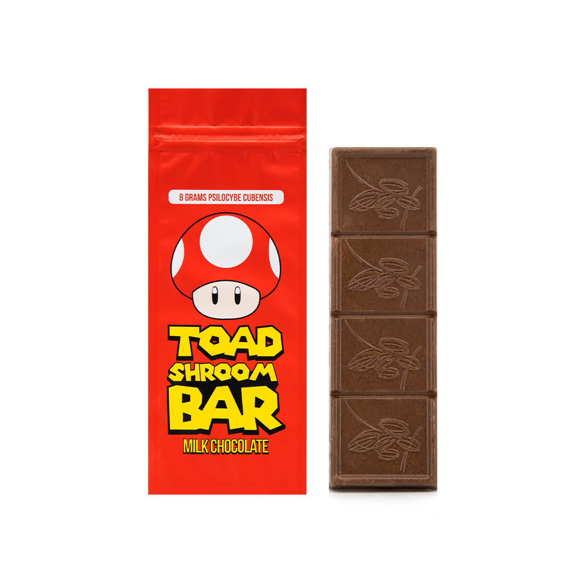Toad Shroom Bar | Infused Milk Chocolate (8G) 1 toad shroom bar | infused milk chocolate (8g)