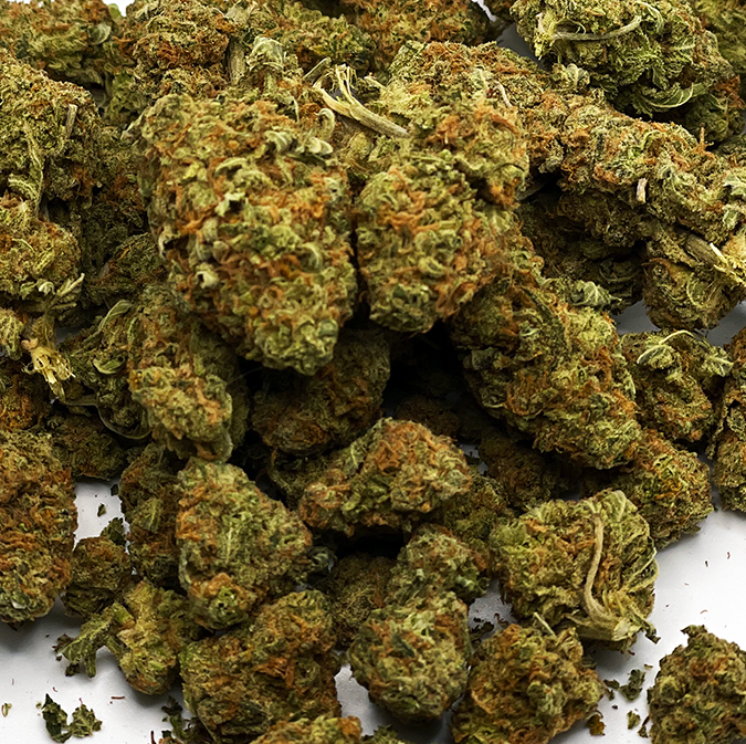 Trainwreck (Aa-) 1 pineapple express is a sativa-dominant hybrid marijuana strain made by crossing trainwreck with hawaiian. while this strain rose to fame on the silver screen in 2008 amidst the release of pineapple express, it is a real strain that you can find on the shelves of dispensaries across the country. since then, this strain has become a favorite in the hearts and minds of cannabis lovers. pineapple express produces long-lasting energetic effects that you can feel right away. pineapple express is 18% thc and may make you feel buzzy, alert, and creative. the best time to smoke pineapple express is in the morning, afternoon, or early evening hours. in terms of flavor, this strain packs a punch to your pallet with bright citrus notes infused with pineapple and earthy pine, thanks to the terpenes of caryophyllene, limonene, and pinene. medical marijuana patients choose pineapple express to relieve symptoms associated with depression, pain, and fatigue.