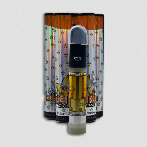 Introducing Golden Reefer Extracts' Live Resin 1G Disposable Vape Cartridge, the perfect way to indulge in the full spectrum of flavors and benefits of cannabis. This top-of-the-line cartridge is compatible with 510 Thread Batteries and is designed for the discerning cannabis connoisseur who demands the best.